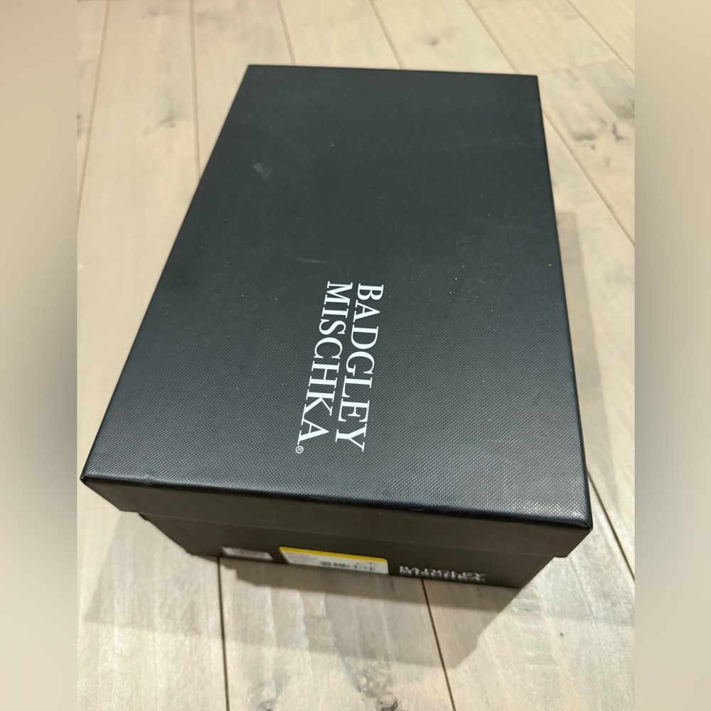 NWT: Badgley Mischka Julianna Black Satin Strappy Heels new in box with dust bag - Picture 7 of 14